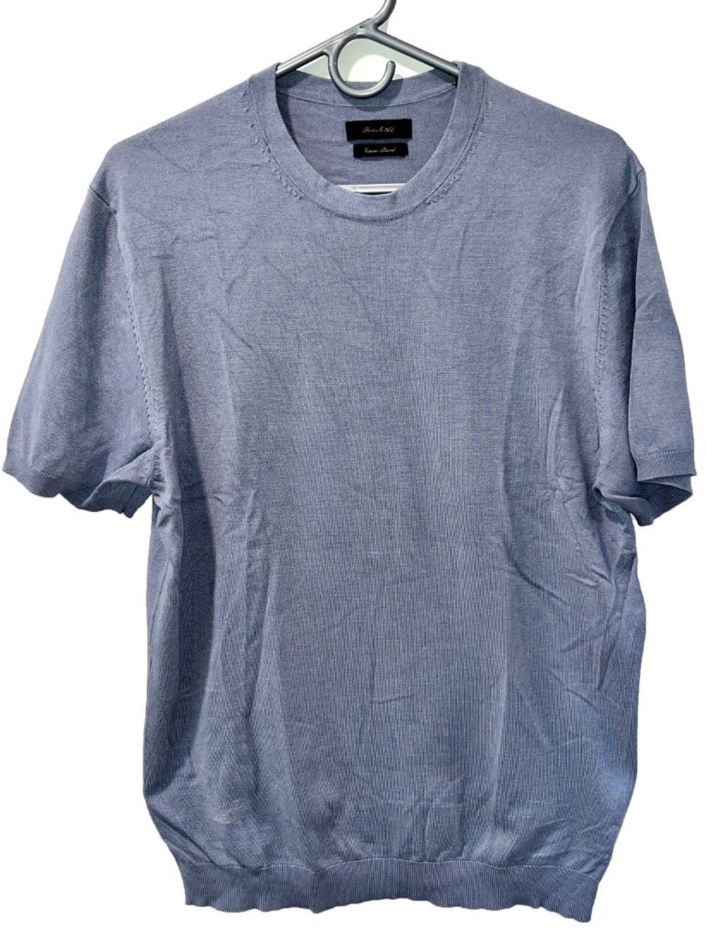 Porter & Ash Knit T-shirt Steel Blue Size L